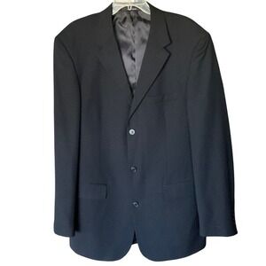 Paulo Solari Men's 42 XL Suit Jacket 100% Wool Black 3-Button Blazer X-Long‎